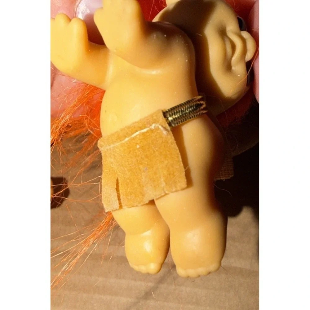 Troll Doll Native American 2pc Lot 3in 2in